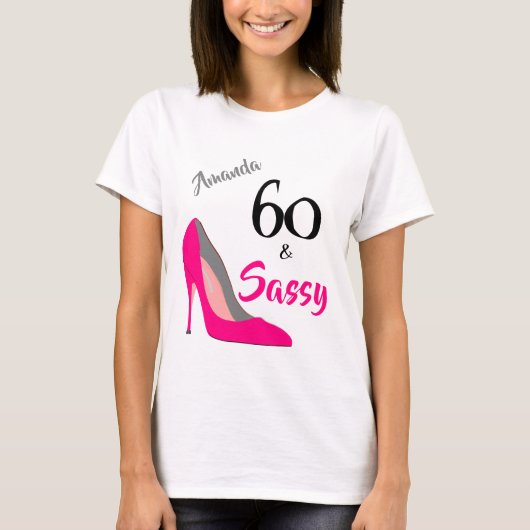 60歳お誕生日おめでとう Tシャツ (正面)