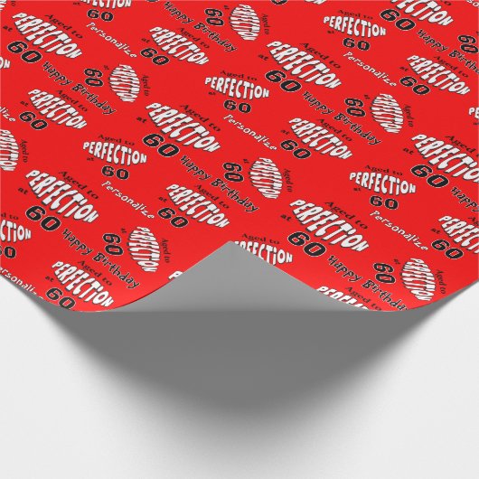 60歳から完成まで | 60番目の誕生日 ラッピングペーパー (角)