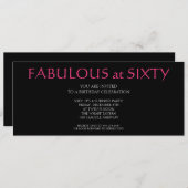 60歳で素晴らしい。誕生日 招待状 (正面/裏面)
