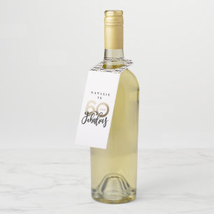 60歳で素晴ら感謝していしい誕生日モダンのお願い ボトルネックタグ