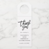 60歳で素晴ら感謝していしい誕生日モダンのお願い ボトルネックタグ (裏面)