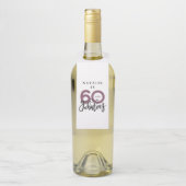 60歳で素晴ら感謝していしい誕生日モダンのお願い ボトルネックタグ (ボトル)