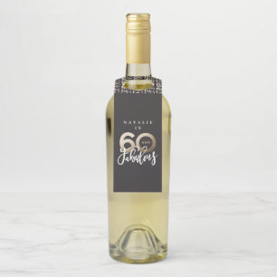 60歳で素晴ら感謝していしい誕生日モダンのお願い ボトルネックタグ