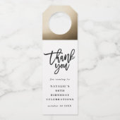 60歳で素晴ら感謝していしい誕生日モダンのお願い ボトルネックタグ (裏面)