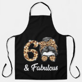 60歳とっても素敵なミッシーBun Leopard 60誕生 エプロン (正面)