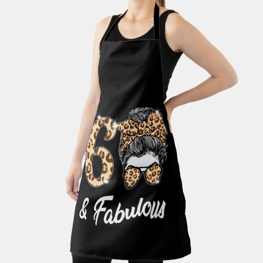 60歳とっても素敵なミッシーBun Leopard 60誕生 エプロン (インサイチュ)