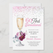 60歳とセンセーショナルな誕生日パーティー 招待状 (正面)