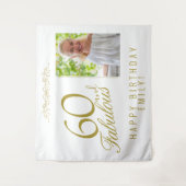 60歳とファビュラス 60歳の誕生日写真用背景 タペストリー (正面)