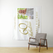 60歳と素敵な60歳の誕生日写真用背景 タペストリー (インサイチュ)