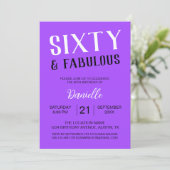 60歳と素晴らしいパープル60誕生日 招待状 (スタンド正面)