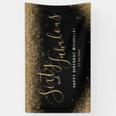 60歳と素晴らしい誕生日パーティーのグリッター名 横断幕 (縦)