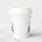 60歳と素晴らしい金ゴールドメタリック誕生日  紙コップ (左)