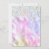 60歳と輝かしいグリッタリーバタフライーパーティ 招待状 (裏面)