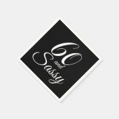 60歳と青白の誕生日パーティー スタンダードカクテルナプキン (角)