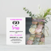 60歳と60歳の誕生日パーティーの招待 招待状 (スタンド正面)