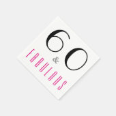 60歳と60歳エレガントの誕生日パーティー スタンダードカクテルナプキン (角)