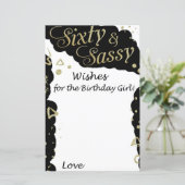 60歳とSassy誕生日の女の子のゲームを願う (スタンド正面)