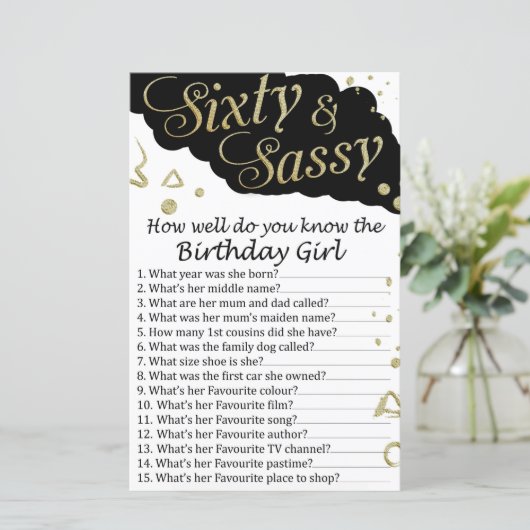 60歳とSassy誕生日の誕生日を良く知っている (スタンド正面)