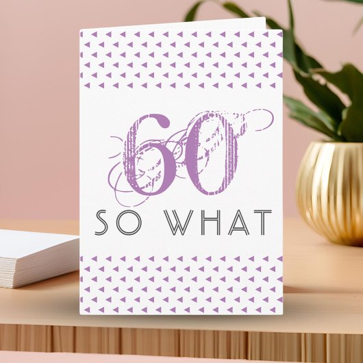 60歳なのに?面白いピンクのパターン 60歳の誕生日 カード