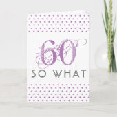 60歳なのに?面白いピンクのパターン 60歳の誕生日 カード (正面)
