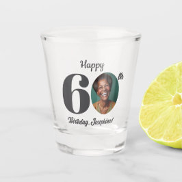 60歳のお誕生日おめでとうフォト ショットグラス