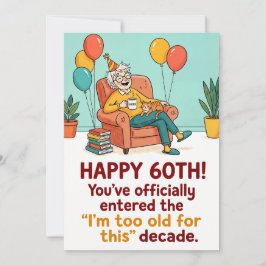 60歳のお誕生日おめでとう - この年代にはもう早すぎ シーズンカード