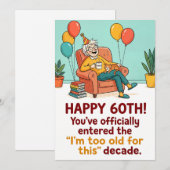 60歳のお誕生日おめでとう - この年代にはもう早すぎ シーズンカード (正面/裏面)
