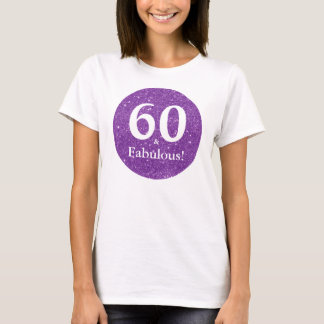 60歳のお誕生日おめでとう パープルの輝き Tシャツ