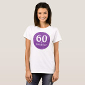 60歳のお誕生日おめでとう パープルの輝き Tシャツ (正面フル)