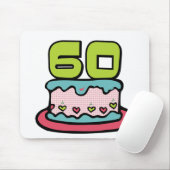 60歳のお誕生日ケーキ マウスパッド (マウス)