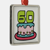 60歳のお誕生日ケーキ メタルオーナメント (右)