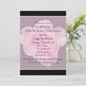 60歳のサプライズ誕生日パーティー招待状 ローズ 招待状 (スタンド正面)