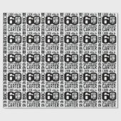 60歳のフォトモノカスタムラ60歳の誕生日を見る ラッピングペーパー (フラット)