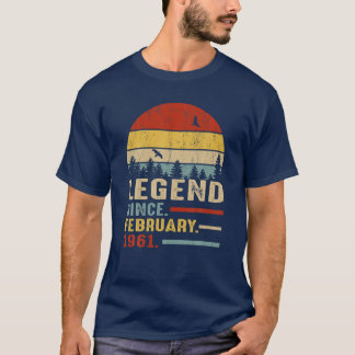 60歳のレトロ誕生日ギフト伝説Febr Tシャツ