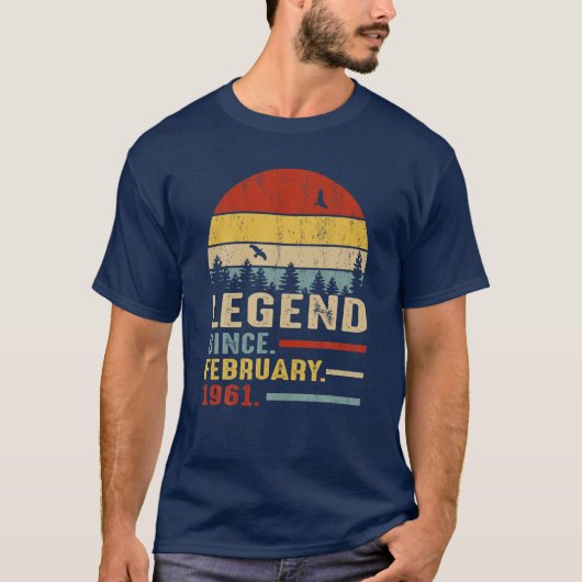 60歳のレトロ誕生日ギフト伝説Febr Tシャツ (正面)