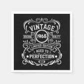 60歳のヴィンテージ60歳の誕生日パーティー スタンダードカクテルナプキン (正面)