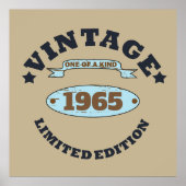 60歳のヴィンテージ60歳の誕生日パーティー ポスター (正面)