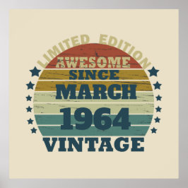 60歳のヴィンテージ60歳の誕生日パーティー ポスター