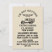 60歳のヴィンテージ60歳の誕生日パーティー 招待状 (正面)