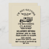60歳のヴィンテージ60歳の誕生日パーティー 招待状 (正面/裏面)