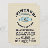 60歳のヴィンテージ60歳の誕生日パーティー 招待状 (正面/裏面)