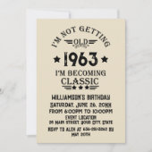 60歳のヴィンテージ60歳の誕生日パーティー 招待状 (正面)