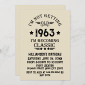 60歳のヴィンテージ60歳の誕生日パーティー 招待状 (正面/裏面)