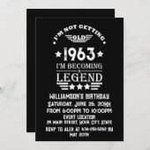 60歳のヴィンテージ60歳の誕生日パーティー 招待状 (正面/裏面)