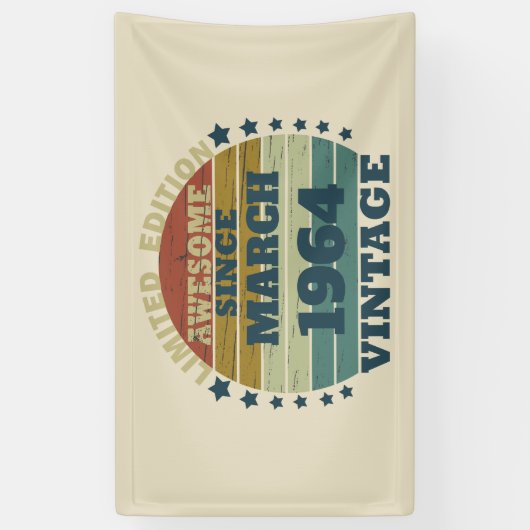 60歳のヴィンテージ60歳の誕生日パーティー 横断幕 (縦)