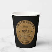60歳のヴィンテージ60歳の誕生日パーティー 紙コップ (正面)