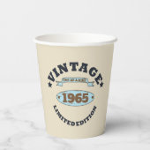 60歳のヴィンテージ60歳の誕生日パーティー 紙コップ (裏面)