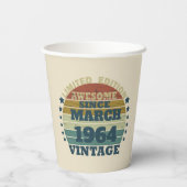 60歳のヴィンテージ60歳の誕生日パーティー 紙コップ (裏面)