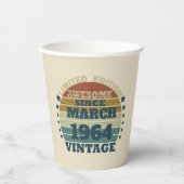 60歳のヴィンテージ60歳の誕生日パーティー 紙コップ (正面)