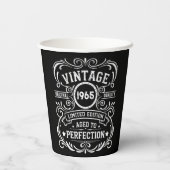 60歳のヴィンテージ60歳の誕生日パーティー 紙コップ (裏面)